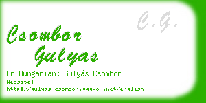 csombor gulyas business card